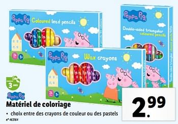Promotions Matériel de coloriage - Peppa  Pig - Valide de 15/05/2024 à 21/05/2024 chez Lidl