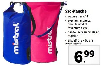 Promotions Sac étanche - Mistral - Valide de 15/05/2024 à 21/05/2024 chez Lidl