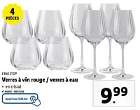 Promotions Verres à vin rouge - verres à eau - Ernesto - Valide de 15/05/2024 à 21/05/2024 chez Lidl