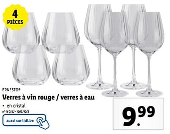 Promotions Verres à vin rouge - verres à eau - Ernesto - Valide de 15/05/2024 à 21/05/2024 chez Lidl