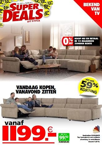 Promoties Hoeksalon elegance - Huismerk - Seats and Sofas - Geldig van 21/05/2024 tot 26/05/2024 bij Seats and Sofas
