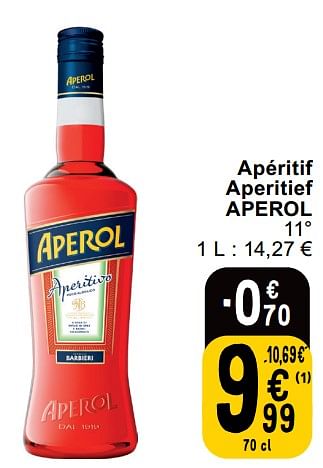 Promotions Apéritif aperitief aperol - Aperol - Valide de 14/05/2024 à 18/05/2024 chez Cora