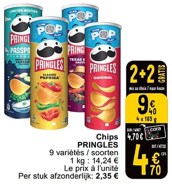 Promotions Chips pringles - Pringles - Valide de 14/05/2024 à 18/05/2024 chez Cora