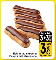 Promotions Éclairs au chocolat eclairs met chocolade - Produit maison - Cora - Valide de 14/05/2024 à 18/05/2024 chez Cora
