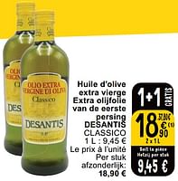 Promotions Huile d’olive extra vierge extra olijfolie van de eerste persing desantis classico - Desantis - Valide de 14/05/2024 à 18/05/2024 chez Cora