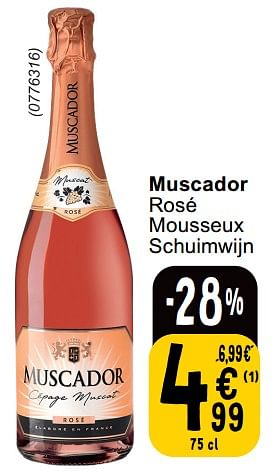 Promotions Muscador rosé mousseux schuimwijn - Mousseux - Valide de 14/05/2024 à 18/05/2024 chez Cora