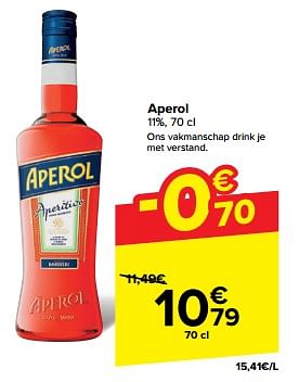 Promoties Aperol - Aperol - Geldig van 15/05/2024 tot 28/05/2024 bij Carrefour
