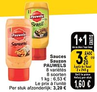 Promotions Sauces s auzen pauwels - Pauwels - Valide de 14/05/2024 à 18/05/2024 chez Cora