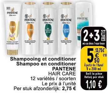 Promotions Shampooing et conditioner shampoo en conditioner pantene hair care - Pantene - Valide de 14/05/2024 à 18/05/2024 chez Cora