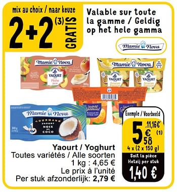 Promotions Yaourt - yoghurt - Mamie Nova - Valide de 14/05/2024 à 18/05/2024 chez Cora