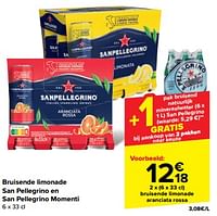 Promoties Bruisende limonade aranciata rossa - San Pellegrino - Geldig van 15/05/2024 tot 28/05/2024 bij Carrefour