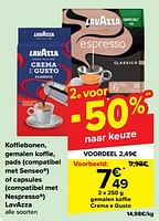 Promoties Gemalen koffie crema e gusto - Lavazza - Geldig van 15/05/2024 tot 28/05/2024 bij Carrefour