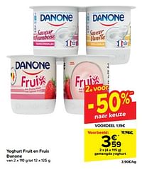 Gemengde yoghurt-Danone