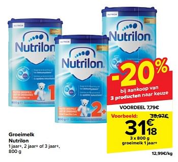 Promoties Groeimelk nutrilon - Nutrilon - Geldig van 15/05/2024 tot 28/05/2024 bij Carrefour