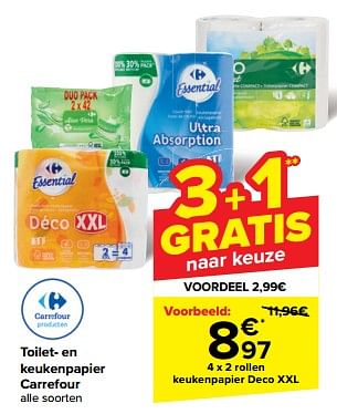 Promoties Keukenpapier deco xxl - Huismerk - Carrefour  - Geldig van 15/05/2024 tot 28/05/2024 bij Carrefour
