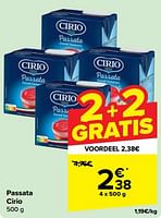 Promoties Passata cirio - CIRIO - Geldig van 15/05/2024 tot 28/05/2024 bij Carrefour