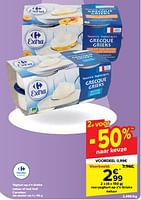 Promoties Roeryoghurt op z`n grieks natuur - Huismerk - Carrefour  - Geldig van 15/05/2024 tot 28/05/2024 bij Carrefour