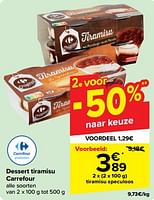 Promoties Tiramisu speculoos - Huismerk - Carrefour  - Geldig van 15/05/2024 tot 28/05/2024 bij Carrefour