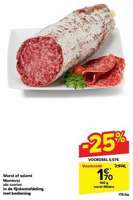 Promoties Worst of salami - Montorsi - Geldig van 15/05/2024 tot 28/05/2024 bij Carrefour