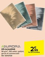 Promoties A4-cursusblok - Aurora - Geldig van 15/05/2024 tot 27/05/2024 bij Carrefour