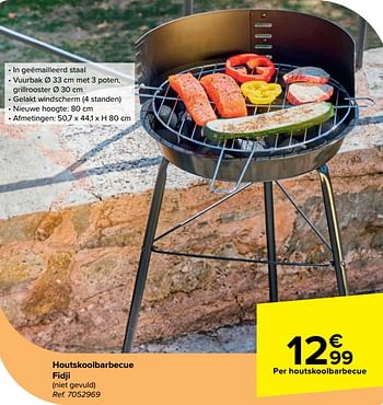 Promoties Houtskoolbarbecue fidji - Huismerk - Carrefour  - Geldig van 15/05/2024 tot 27/05/2024 bij Carrefour