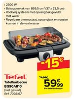 Promoties Tefal tafelbarbecue bg90a810 - Tefal - Geldig van 15/05/2024 tot 27/05/2024 bij Carrefour
