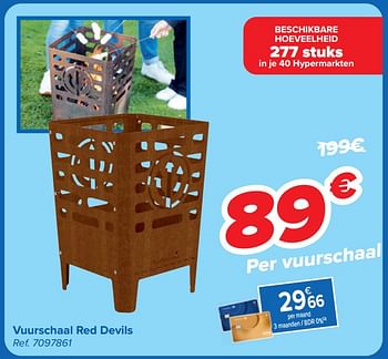 Promoties Vuurschaal red devils - Huismerk - Carrefour  - Geldig van 15/05/2024 tot 27/05/2024 bij Carrefour