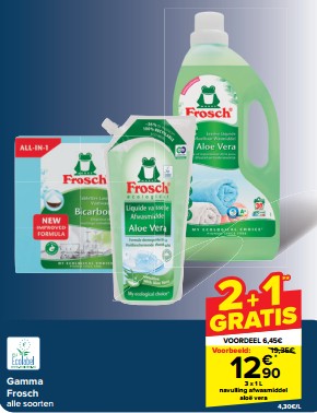 Promoties Navulling afwasmiddel aloë vera - Frosch - Geldig van 15/05/2024 tot 27/05/2024 bij Carrefour