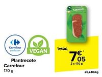 Promoties Plantrecote carrefour - Huismerk - Carrefour  - Geldig van 15/05/2024 tot 27/05/2024 bij Carrefour
