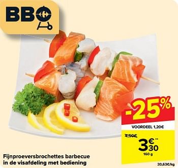 Promoties Fijnproeversbrochettes barbecue - Huismerk - Carrefour  - Geldig van 15/05/2024 tot 27/05/2024 bij Carrefour