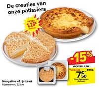 Promoties Nougatine of rijsttaart - Huismerk - Carrefour  - Geldig van 15/05/2024 tot 27/05/2024 bij Carrefour