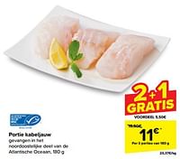 Promoties Portie kabeljauw - Huismerk - Carrefour  - Geldig van 15/05/2024 tot 27/05/2024 bij Carrefour