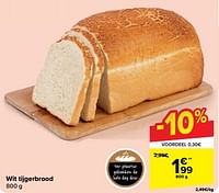 Promoties Wit tijgerbrood - Huismerk - Carrefour  - Geldig van 15/05/2024 tot 27/05/2024 bij Carrefour