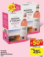Promoties Bordeaux mission st vincent rosé - Rosé wijnen - Geldig van 15/05/2024 tot 27/05/2024 bij Carrefour