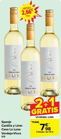 Castilla y léon casa la luna verdejo viura wit-Witte wijnen