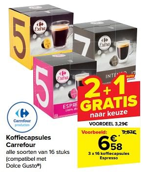 Promoties Koffiecapsules espresso - Huismerk - Carrefour  - Geldig van 15/05/2024 tot 27/05/2024 bij Carrefour