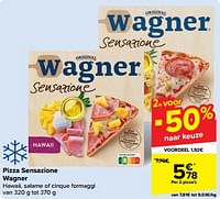 Promoties Pizza sensazione wagner - Original Wagner - Geldig van 15/05/2024 tot 27/05/2024 bij Carrefour