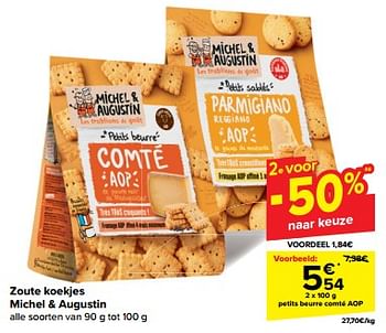 Promoties Zoute koekjes michel + augustin - Michel & Augustin - Geldig van 15/05/2024 tot 27/05/2024 bij Carrefour