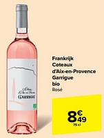 Promoties Coteaux d`aix en provence garrigue bio rosé - Rosé wijnen - Geldig van 15/05/2024 tot 27/05/2024 bij Carrefour
