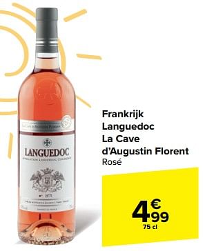 Promoties Languedoc la cave d`augustin florent rosé - Rosé wijnen - Geldig van 15/05/2024 tot 27/05/2024 bij Carrefour