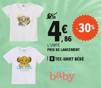 Promotions Tee shirt bébé - Disney Baby - Valide de 14/05/2024 à 25/05/2024 chez E.Leclerc
