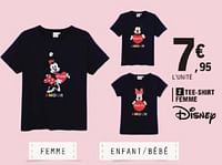Promotions Tee shirt femme - Disney - Valide de 14/05/2024 à 25/05/2024 chez E.Leclerc