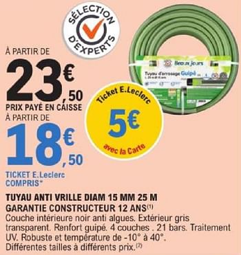 Promotions Tuyau anti vrille diam - Produit Maison - E.Leclerc - Valide de 14/05/2024 à 25/05/2024 chez E.Leclerc