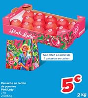Promotions Caissette en carton de pommes pink lady - Produit maison - Carrefour  - Valide de 15/05/2024 à 27/05/2024 chez Carrefour