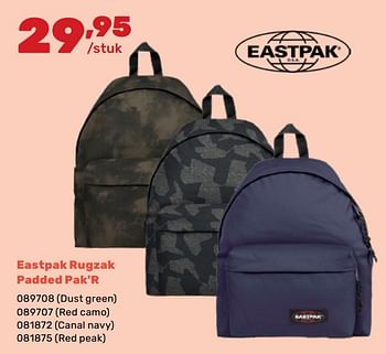 Promoties Eastpak rugzak padded pak`r - Eastpak - Geldig van 06/05/2024 tot 22/06/2024 bij Happyland