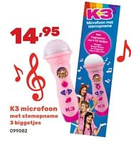 Promoties K3 microfoon met stemopname 3 biggetjes - K3 - Geldig van 06/05/2024 tot 22/06/2024 bij Happyland