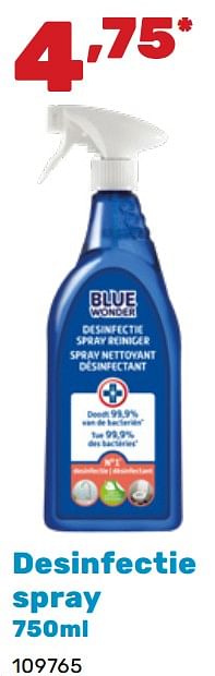 Promotions Desinfectie spray - Blue Wonder - Valide de 06/05/2024 à 22/06/2024 chez Happyland