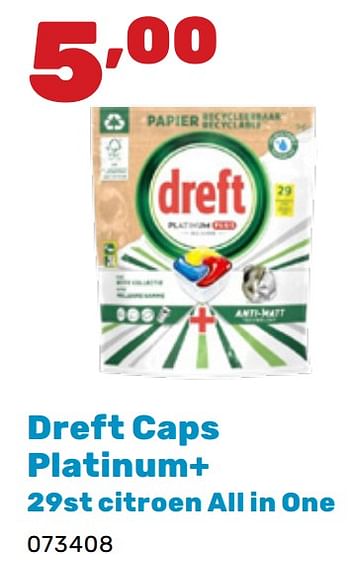Promoties Dreft caps platinum+ - Dreft - Geldig van 06/05/2024 tot 22/06/2024 bij Happyland