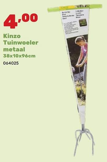 Promoties Kinzo tuinwoeler metaal - Kinzo - Geldig van 06/05/2024 tot 22/06/2024 bij Happyland