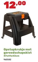 Promoties Opstapkrukje met gereedschapskist - Huismerk - Happyland - Geldig van 06/05/2024 tot 22/06/2024 bij Happyland